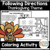 Thanksgiving Themed Following Directions Coloring Set