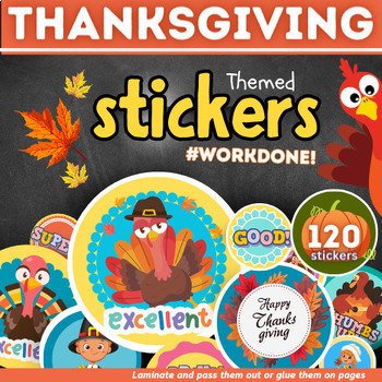 Digital Stickers Thanksgiving Digital Thanksgiving Stickers