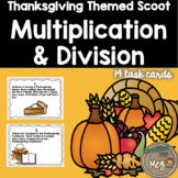 Thanksgiving Themed: Multiplication and Division Task Card