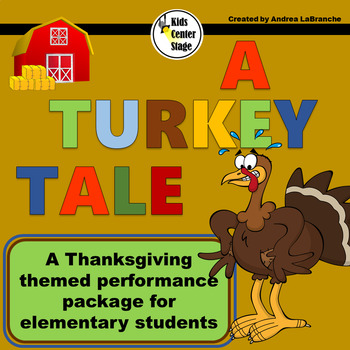 Preview of Thanksgiving Themed Musical Performance Script for Elementary Students