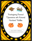 Thanksgiving-Themed "Operations with Rational Numbers" Riddles