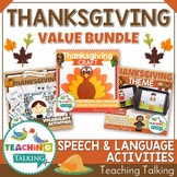 Thanksgiving Speech Therapy Activities Value Bundle