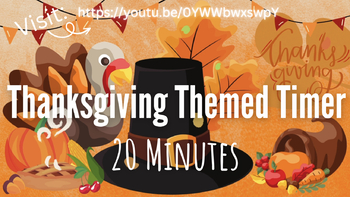Preview of Thanksgiving Themed Timer || 20 Minutes
