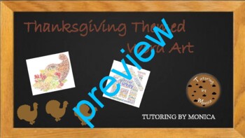 Preview of Thanksgiving Themed Word Art
