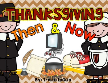 Preview of Thanksgiving Then and Now Sorting Cards!