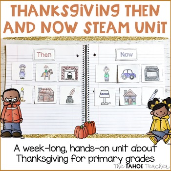 Preview of Thanksgiving Then and Now Unit | Social Studies Centers for Primary Grades