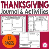 Thanksgiving Quick Writes | Thanksgiving Break Activity Pa