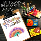 Thanksgiving Thumbprint Turkey Art FREEBIE