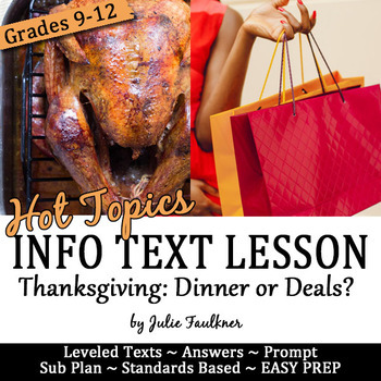 Preview of Thanksgiving Activities Nonfiction Lesson on Hot Topics: Black Friday
