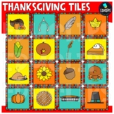 Thanksgiving Tiles Clip Art Set {Educlips Clipart}