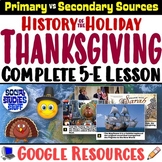 Thanksgiving Traditions 5-E Lesson | Primary vs Secondary 