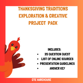 Preview of Thanksgiving Traditions Exploration & Creative Project Pack
