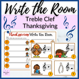 Thanksgiving Treble Clef Write the Room for Elementary Mus