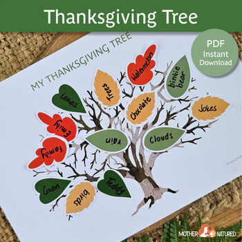 Preview of Thanksgiving Tree Craft | Gratitude Printable | Thanksgiving Activity