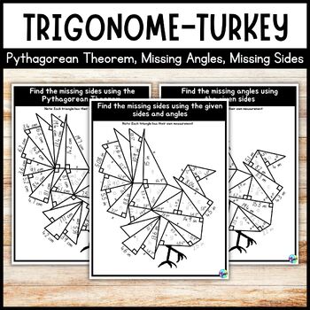 Preview of Thanksgiving Trigonometry | Trigonome-Turkeys | High School Math | November