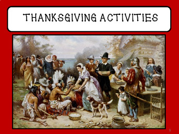 Preview of Thanksgiving Trivia and Activities