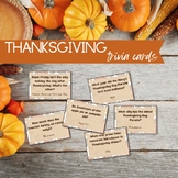 Thanksgiving Trivia Cards | Educational Game | Family Game