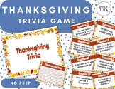 Thanksgiving Trivia Game Google Slides *NO PREP