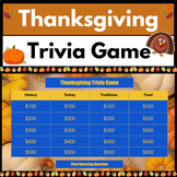 Thanksgiving Trivia Game | Middle School and High School |