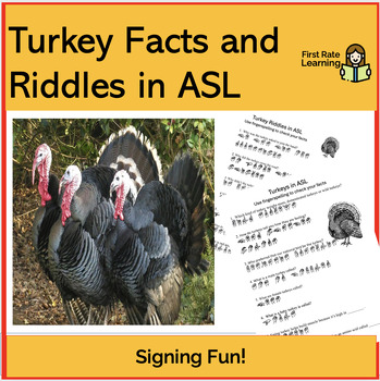Preview of Thanksgiving Turkey ASL November Holiday Fun