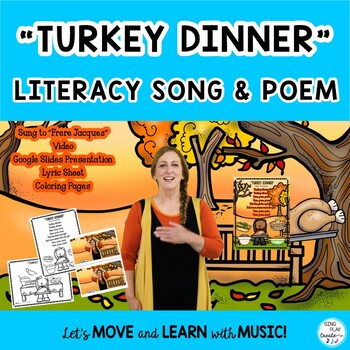Preview of Thanksgiving Turkey Action Song: “Turkey Dinner” Literacy, Music & Video