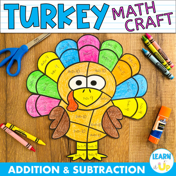 Preview of Thanksgiving Turkey | Addition and Subtraction Math Craft