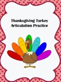 Thanksgiving Turkey Articulation Practice Initial R and R Blends