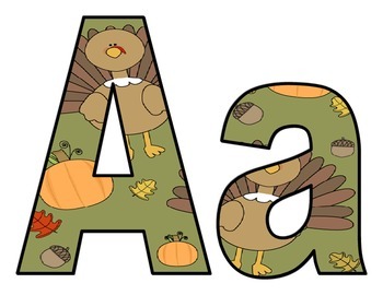 Thanksgiving Turkey BB Letters by Funtastic Fonts For Everyday and More
