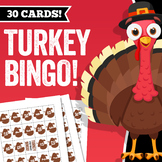 Thanksgiving Turkey Bingo - 30 Cards!