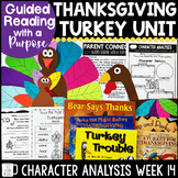 Thanksgiving Turkey Book Companion Reading Comprehension C