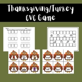 Thanksgiving/Turkey CVC Word Game