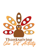 Thanksgiving Turkey Color Dot: Fine Motor, Holiday Practice
