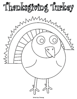 Thanksgiving Turkey Coloring Page by ThatLittleDollarStore | TpT