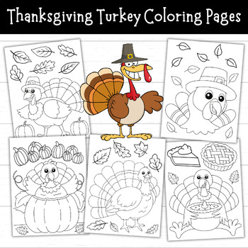 Preview of Thanksgiving Turkey Coloring Pages