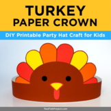 Thanksgiving Turkey Costume Headband, Printable Paper Crow