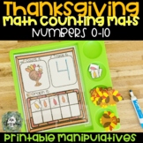 Thanksgiving Turkey Counting Mats | Math Centers Preschool