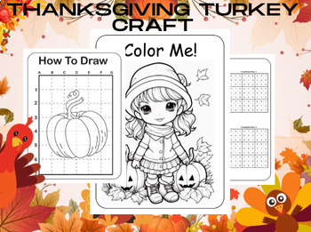 Preview of Thanksgiving Turkey Craft Activity Book Volume.2