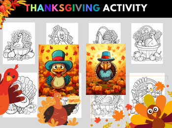 Preview of G ratitude Thanksgiving Break A ctivities Coloring P ages for Kids