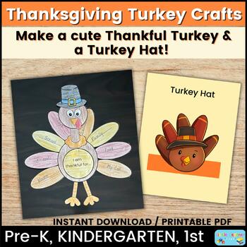 Thanksgiving Turkey Crafts by Little Learner Zone | TPT