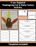 Thanksgiving Turkey Cut & Paste Activity Template with "I 