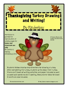 Preview of Thanksgiving Turkey Drawing and Writing Packet