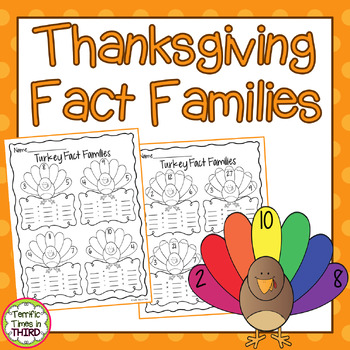 Preview of Thanksgiving Turkey Fact Families