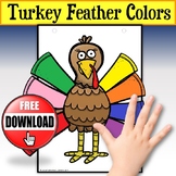 FREE Thanksgiving Turkey Feathers | COLORS Activity for Sp