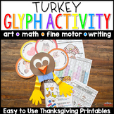Thanksgiving Turkey Glyph Plus Math and Writing Printables