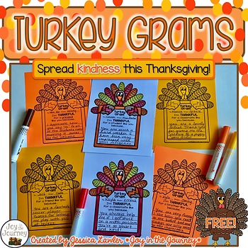 Preview of Thanksgiving Turkey Grams FREE