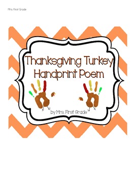 Preview of FREE Thanksgiving Turkey Handprint Poem