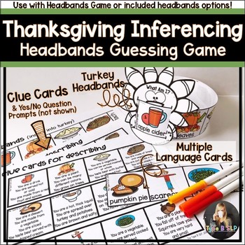 Thanksgiving Speech and Language Headbands Game Companion: Inferencing Game