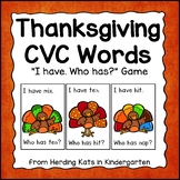 Thanksgiving Activities for CVC Words