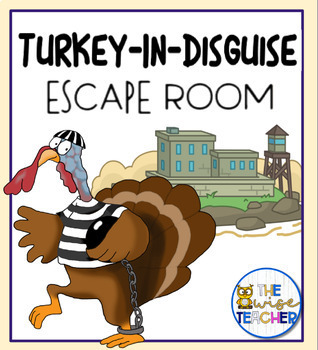 Preview of Thanksgiving Turkey In Disguise Escape Room + Digital Resources