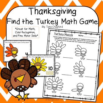 Thanksgiving Turkey Match - Math Activity by Tara Crayford | TPT